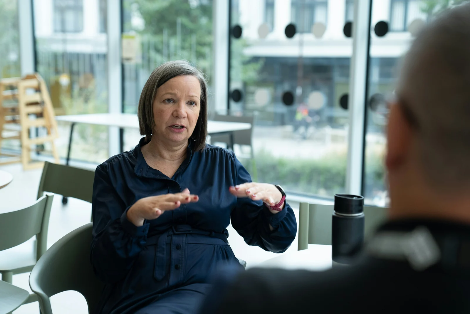 A woman explaining how things have been